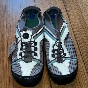 J-41 Gray and Black Mesh Sneakers